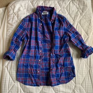 Old navy oxford button down plaid shirt